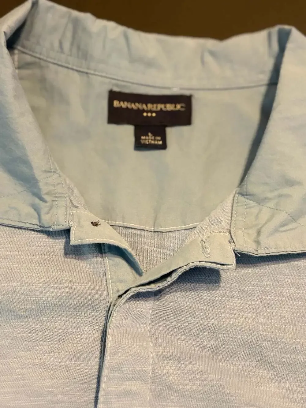 Banana Republic Men's Short Sleeve 100% Cotton Polo Shirt in Blue #1498